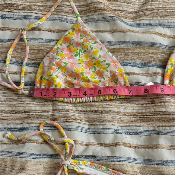 Pacsun Eco PINK FLORAL LOLA BOWTIE BIKINI SET - Picture 8 of 16